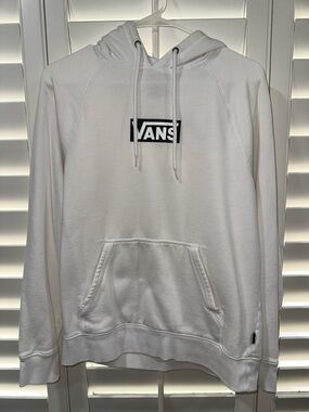 Vans White Logo Pullover Hoodie